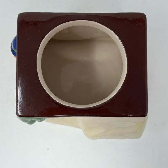 SCM Designs Snow Covered House Ceramic Cookie Jar with snowman tree clean GHA3.. - Picture 7 of 8